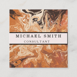 Cartão De Visita Quadrado Logotipo personalizado minimalista de código QR mo