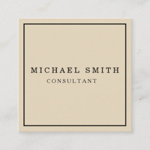 Cartão De Visita Quadrado Logotipo personalizado minimalista de código QR mo