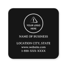 Logotipo Personalizado Moderno Preto e Código QR 