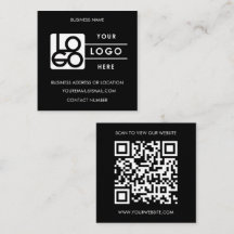 Logotipo Personalizado Preto Branco Código QR Site