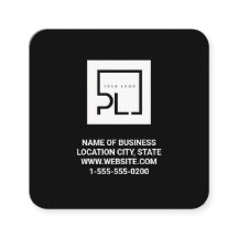 Logotipo Personalizado Preto Moderno e Código QR Q