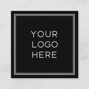 Cartão De Visita Quadrado Logotipo personalizado profissional Simples e min