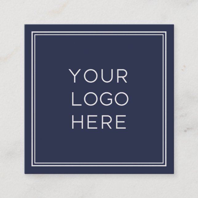 Cartão De Visita Quadrado Logotipo personalizado profissional| Simples e min (Frente)