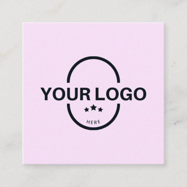 Cartão De Visita Quadrado Logótipo profissional (Frente)