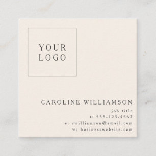 Cartão De Visita Quadrado Logotipo Quadrado Minimalista Moderno Profissional