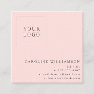 Cartão De Visita Quadrado Logotipo Quadrado Minimalista Moderno Profissional