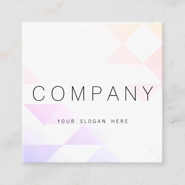 Cartão de visita quadrado luminoso geométrico de (Frente)