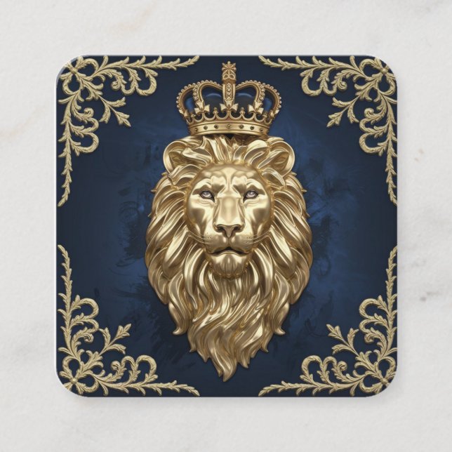 Cartão De Visita Quadrado Luxo e sofisticação (Frente)