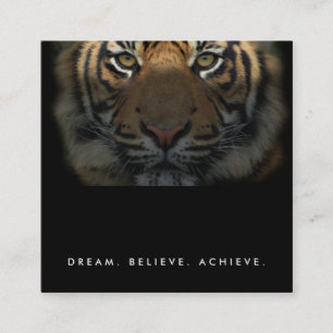 Cartão De Visita Quadrado Luxo elegante do estúdio profissional do instrutor