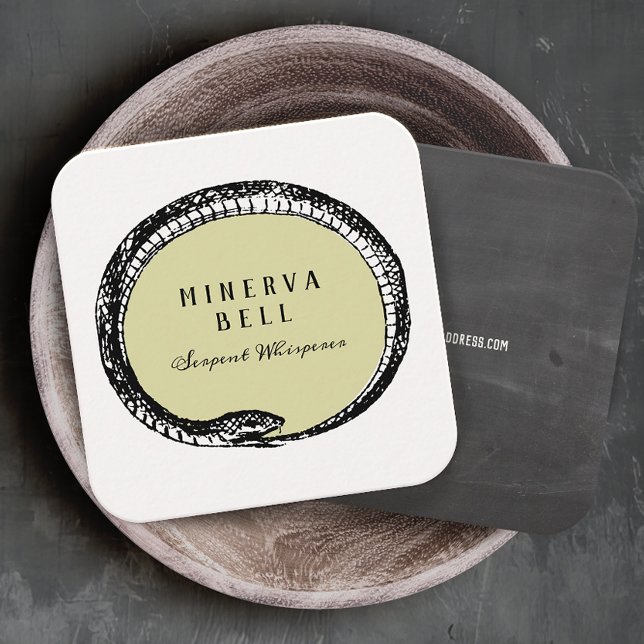 Cartão De Visita Quadrado Macabre Serpent (Criador carregado)