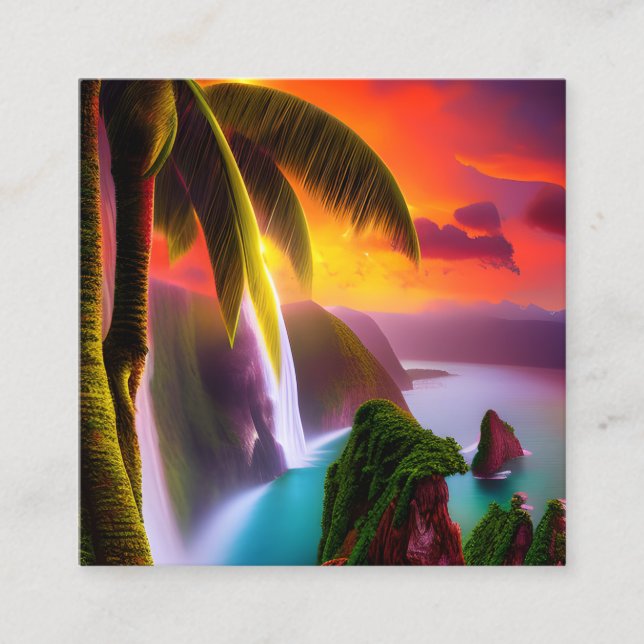 Cartão De Visita Quadrado Macro fotografia, macro lente, alto detalhe, conc (Frente)