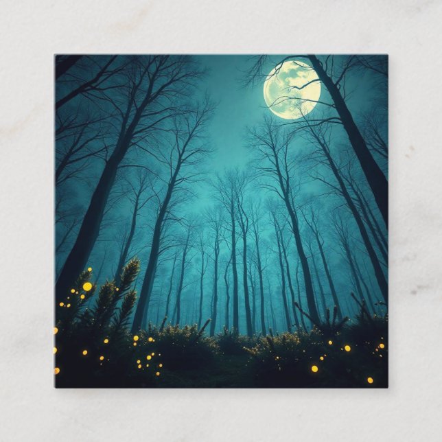 Cartão De Visita Quadrado magia lunar (Frente)