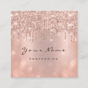 Cartão De Visita Quadrado Makeup Artist Event Planner Glitter Spark Drives