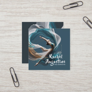 Cartão De Visita Quadrado Malhação de pilotos instrutores de ioga aérea voad