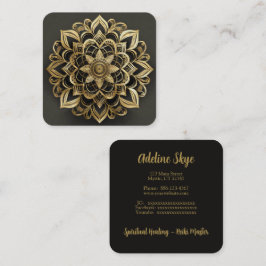Cartão De Visita Quadrado Mandala design