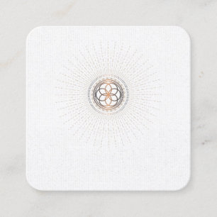 Cartão De Visita Quadrado *~* Mandala Sacred Geometry Alchemy Shaman