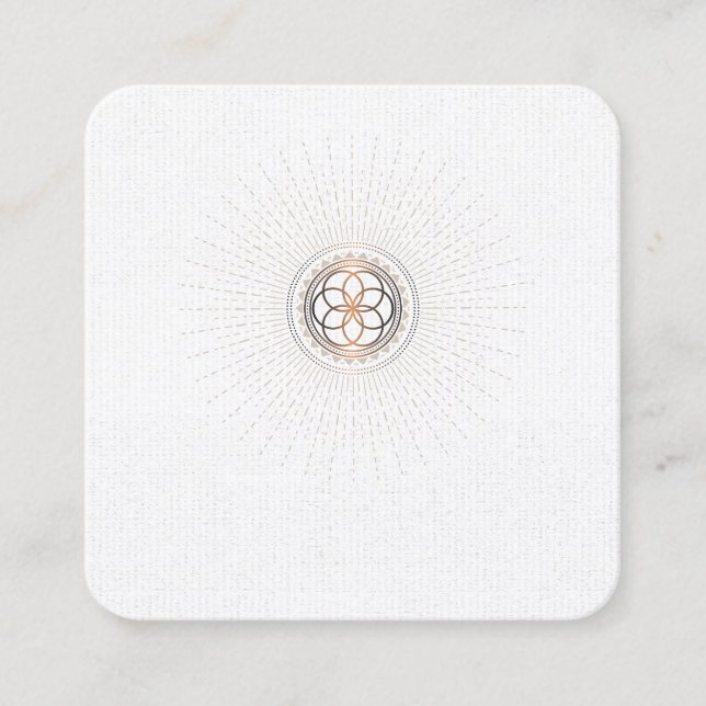 Cartão De Visita Quadrado *~* Mandala Sacred Geometry Alchemy Shaman (Frente)