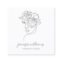 Maqueamento do logotipo de beleza de rosto minimal