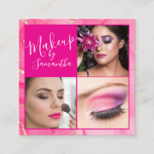Maquiagem de Foto com Rótulo de Mármore Rosa Vibra