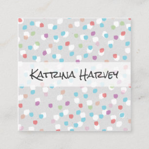 Cartão De Visita Quadrado Marcas texturizadas (frutado)