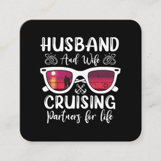 Cartão De Visita Quadrado Marido Esposa Cruzando Parceiros para a Vida