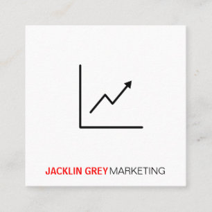 Cartão De Visita Quadrado Marketing   Gráfico