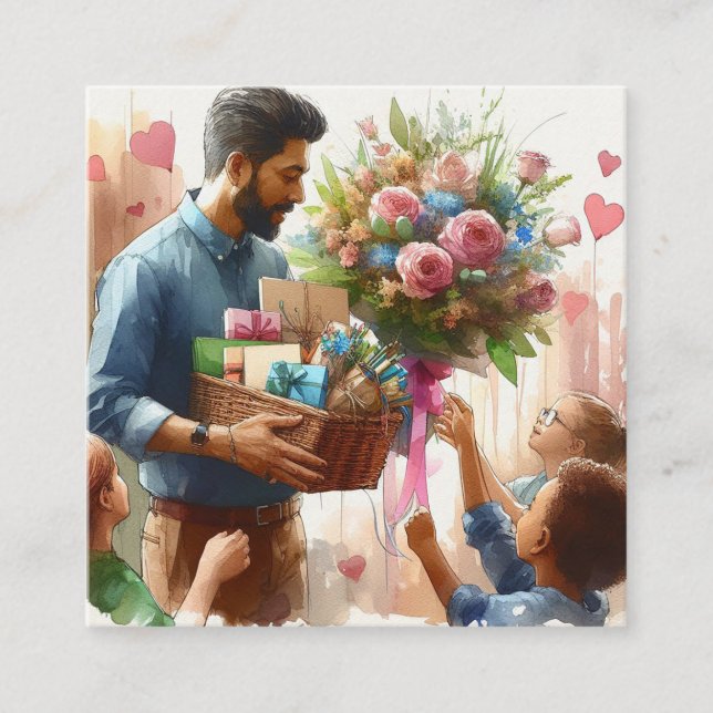 Cartão De Visita Quadrado Masterícula Mentor (Frente)