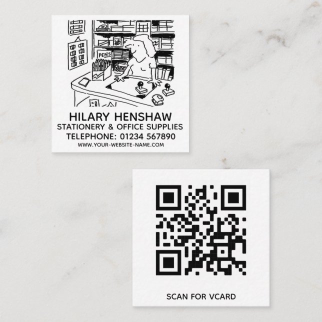 Cartão De Visita Quadrado Material de escritório e artigos de papelaria (Frente/Verso)