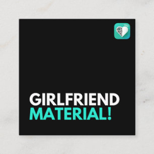 Cartão De Visita Quadrado Material namorada