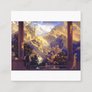 Cartão De Visita Quadrado Maxfield Parrish Romance 1922