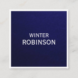 Cartão De Visita Quadrado Média azul-clara mínima moderna profissional