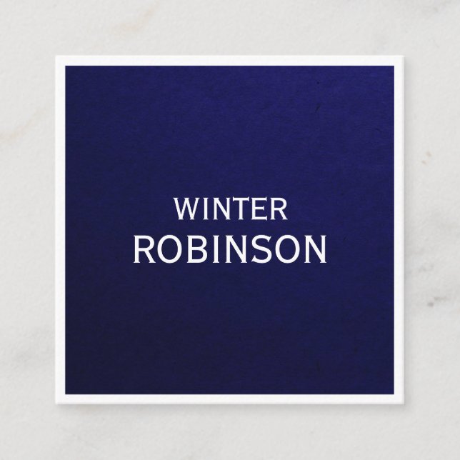 Cartão De Visita Quadrado Média azul-clara mínima moderna profissional (Frente)