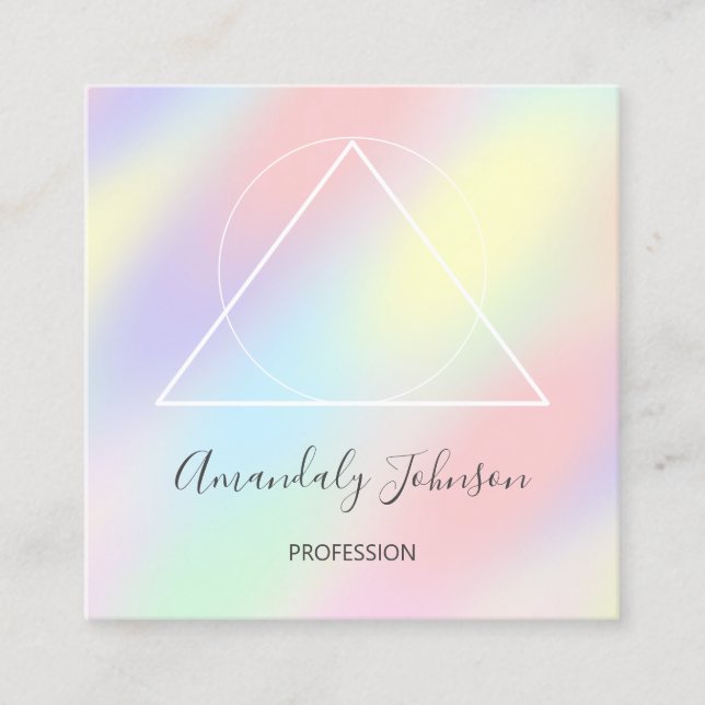 Cartão De Visita Quadrado Médico Phisican Passtel, enfermeiro registrado (Frente)