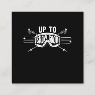 Cartão De Visita Quadrado Melhor Passeio De Esqui Para Neve