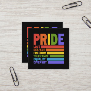 Cartão De Visita Quadrado Mês do Orgulho LGBT