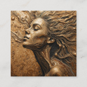 Cartão De Visita Quadrado “Metamorfose da Luz” – Um Retrato Surreal