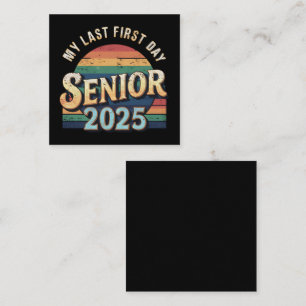 Cartão De Visita Quadrado Meu Último Mais velho Escolar 2025