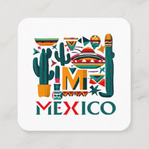 CARTÃO DE VISITA QUADRADO MÉXICO