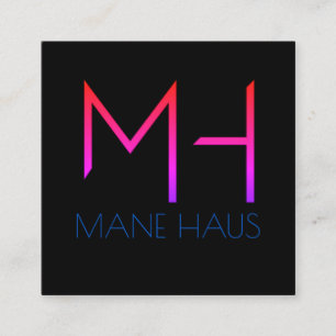 Cartão De Visita Quadrado Miami Noite Tarde