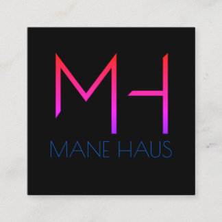 Cartão De Visita Quadrado Miami Noite Tarde