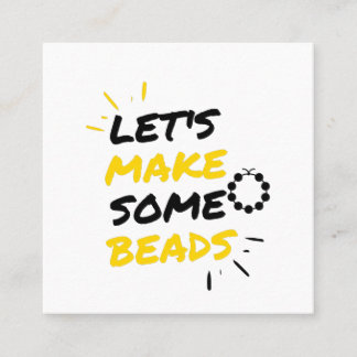 Cartão De Visita Quadrado Miçangas