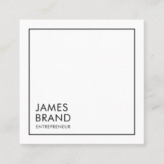 Cartão De Visita Quadrado Mídia social minimalista moderna