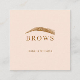 Cartão De Visita Quadrado Minimal elegant Augenbrauen Visitenkarte
