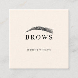 Cartão De Visita Quadrado Minimal elegant Augenbrauen Visitenkarte