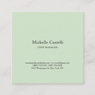 Cartão De Visita Quadrado Minimalista Profissional Único Clássico Pastel