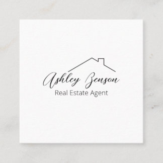 Cartão De Visita Quadrado Minimalista | Quadrado | Código QR