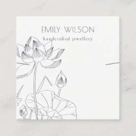 Cartão De Visita Quadrado Mínimo de Exibição de Colar de Escamudo Fluvial