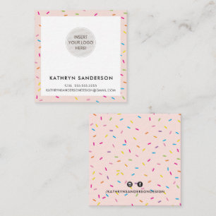 Cartão De Visita Quadrado MÍNIMO PERSONALIZADO LOGOTIPOS modernos borrifados