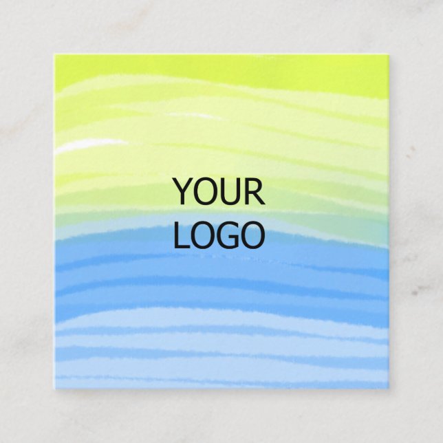 CARTÃO DE VISITA QUADRADO MÍNIMO SIMPLES ADICIONE O TEXTO PERSONALIZADO DO L (Frente)