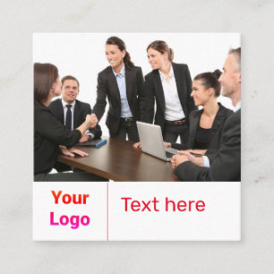 CARTÃO DE VISITA QUADRADO MÍNIMO SIMPLES ADICIONE O TEXTO PERSONALIZADO DO L